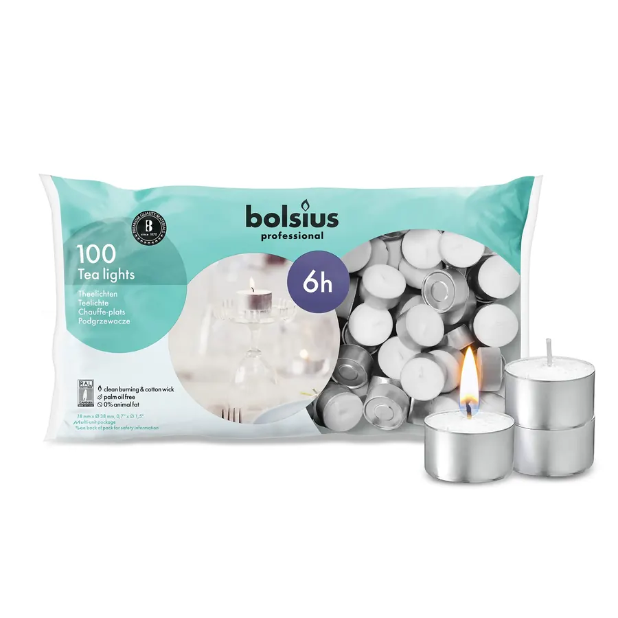 Bolsius tealight candles bulk pack