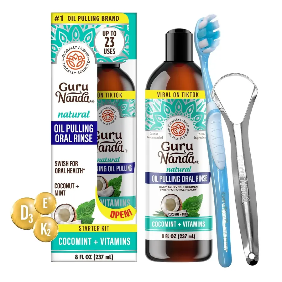 GuruNanda oil pulling coconut mint image 3