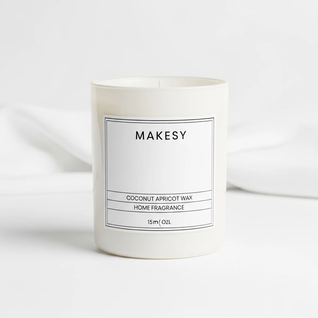 Makesy coconut apricot wax candle image 2
