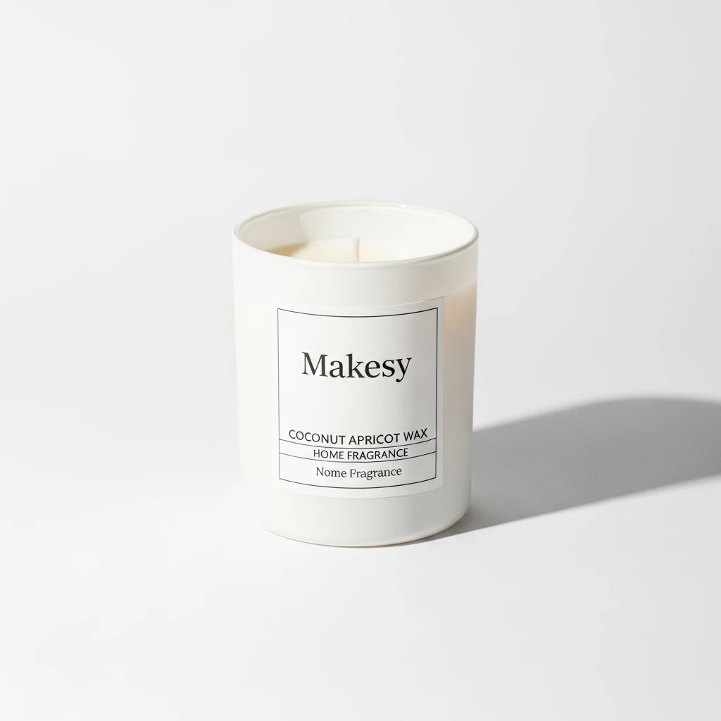 Makesy coconut apricot wax candle image 3