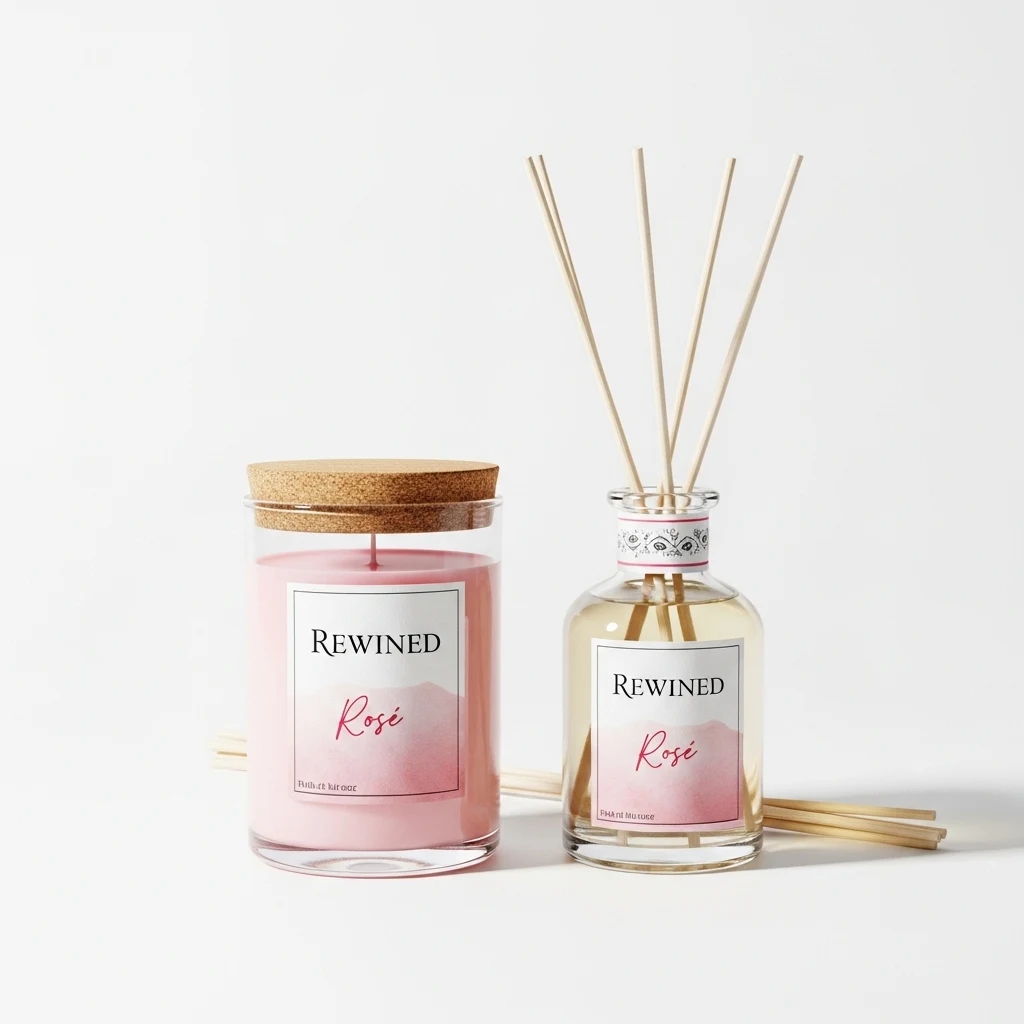 Rewined Rosé wine candle